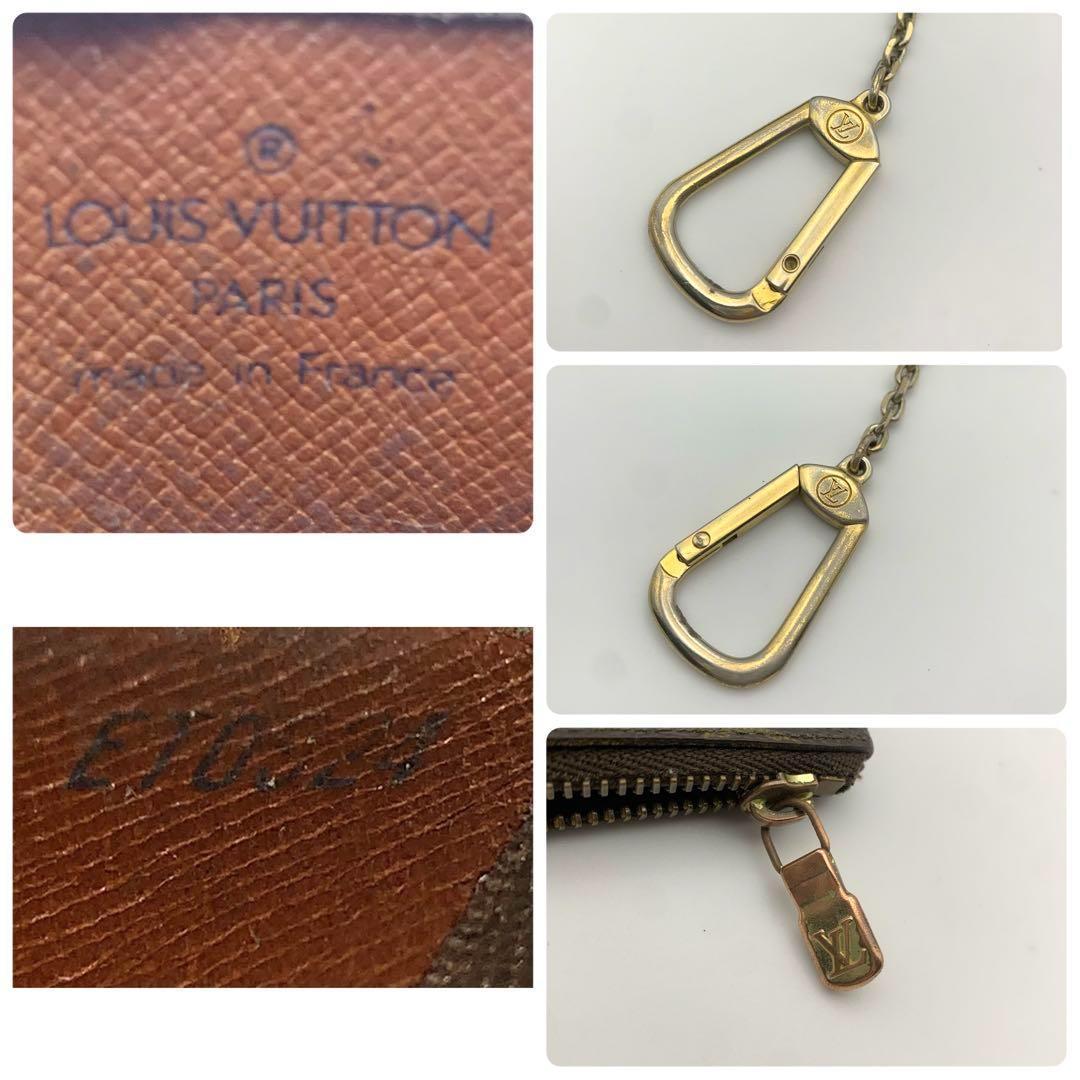 ✨美品✨ルイヴィトン ポシェットクレ ケース 小銭入れ チェーン 財布 茶