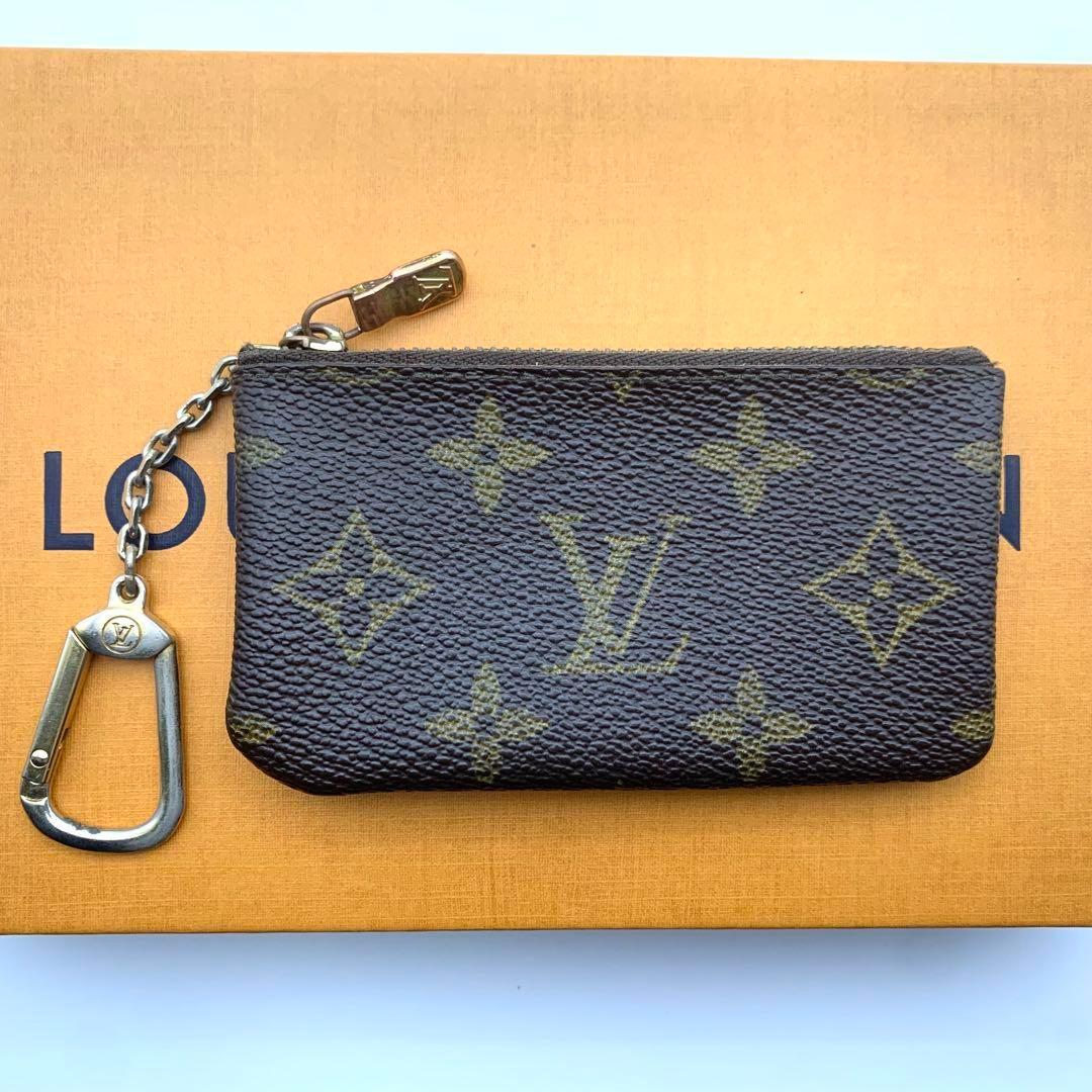 ✨美品✨ルイヴィトン ポシェットクレ ケース 小銭入れ チェーン 財布 茶