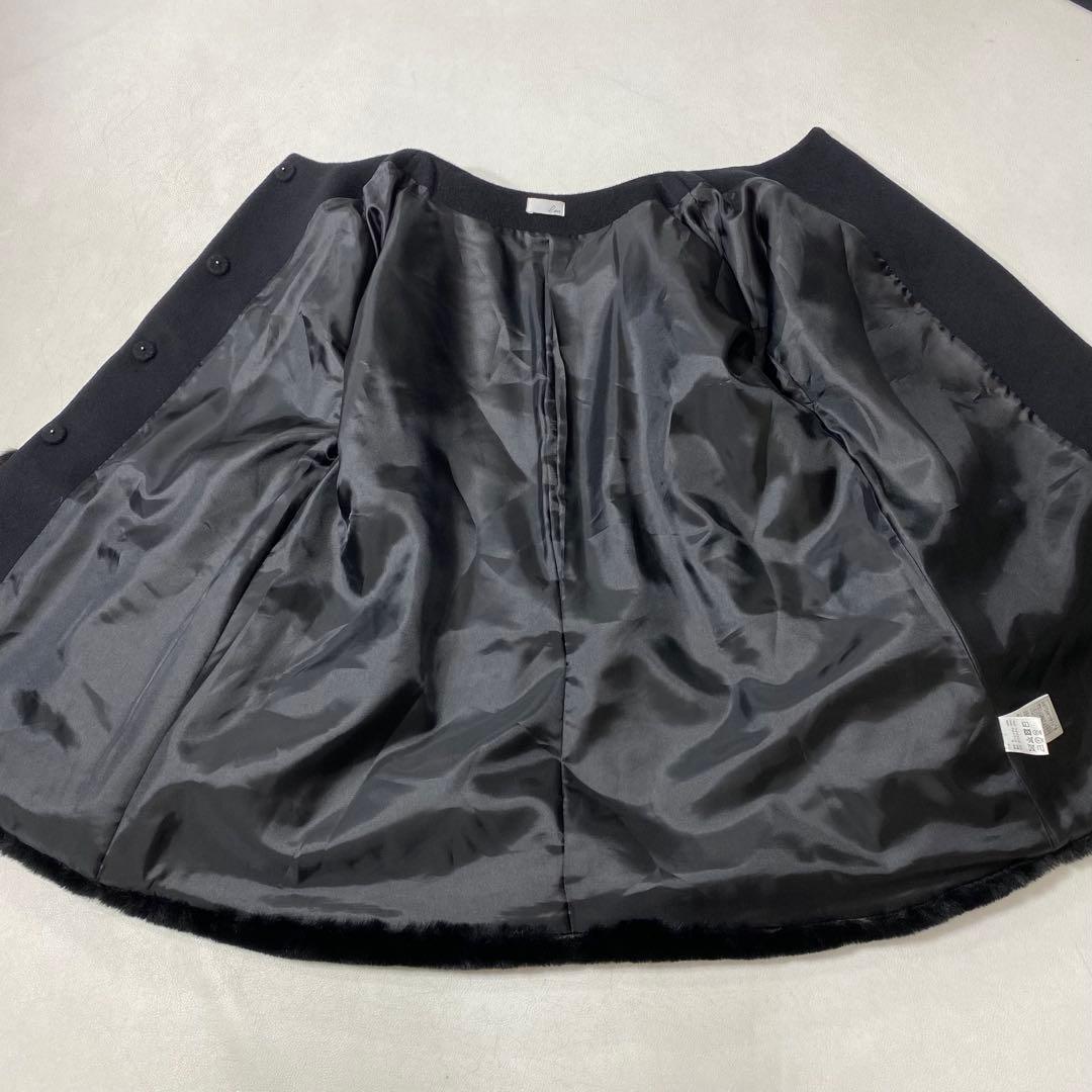 美品 em. エムドット Eco Fur Coat 裾ファーコート