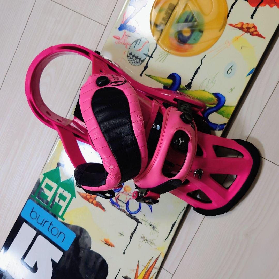 Burton スノーボード 154cm ビンディング・キャスター付きバッグ付き