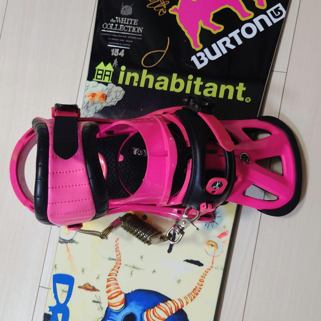 Burton スノーボード 154cm ビンディング・キャスター付きバッグ付き