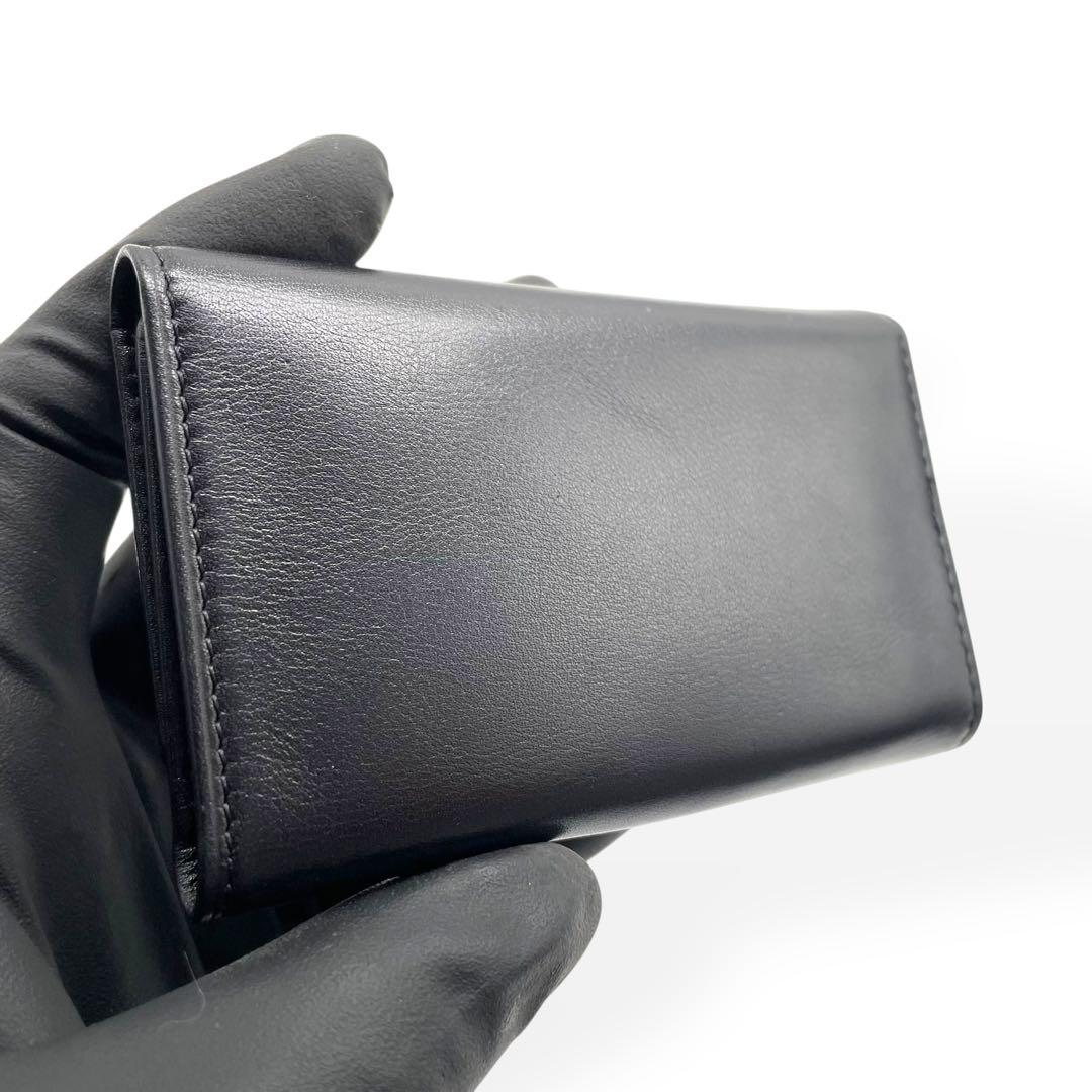 極美品　希少　GIANNI VERSACE　６連キーケース　レザー　保存箱　黒