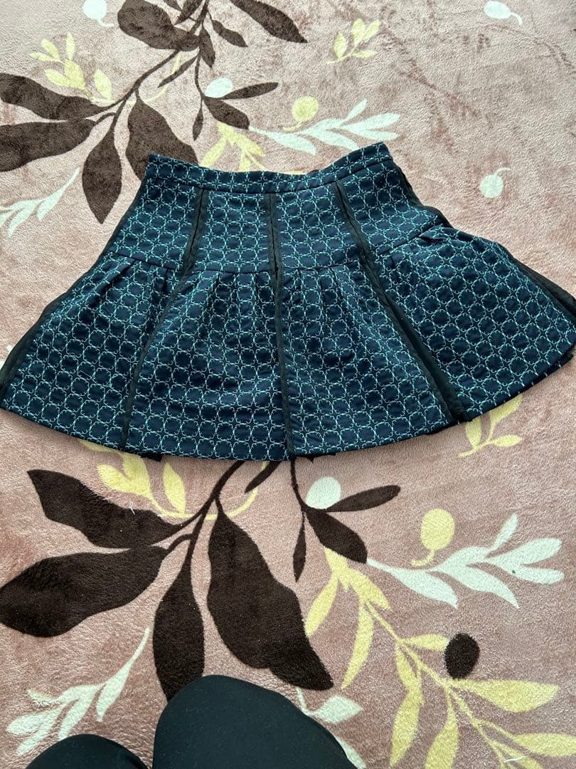 美品ミュウミュウMIUMIUフレアミニスカート