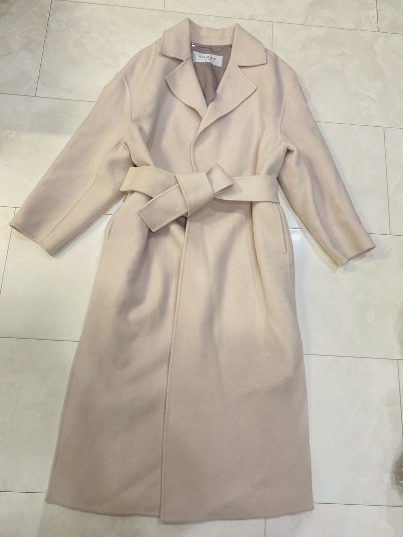 アドーア　ルチアーナリバーガウンコート10.1万ペールピンク