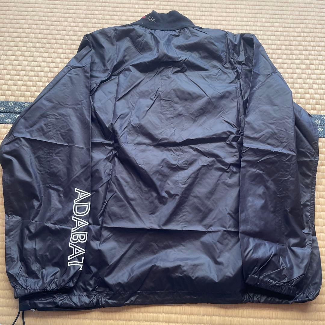 adabat ハーフジップ ブラック ベスト ナイロンウィンドブレーカーセット