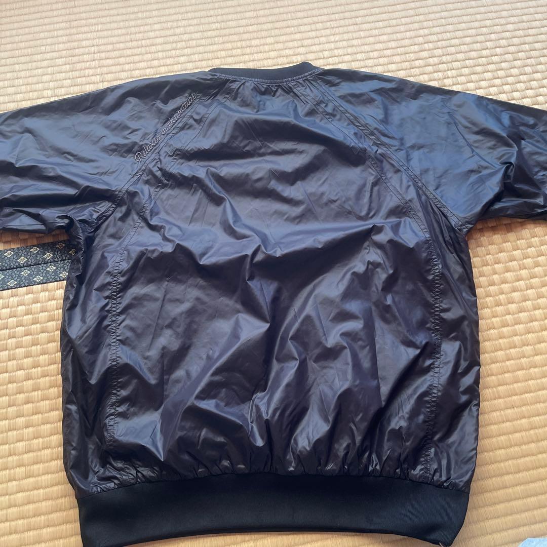 adabat ハーフジップ ブラック ベスト ナイロンウィンドブレーカーセット