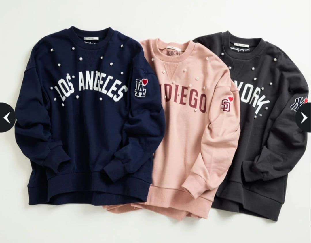 CADUNE パールスウェット チャコールグレー