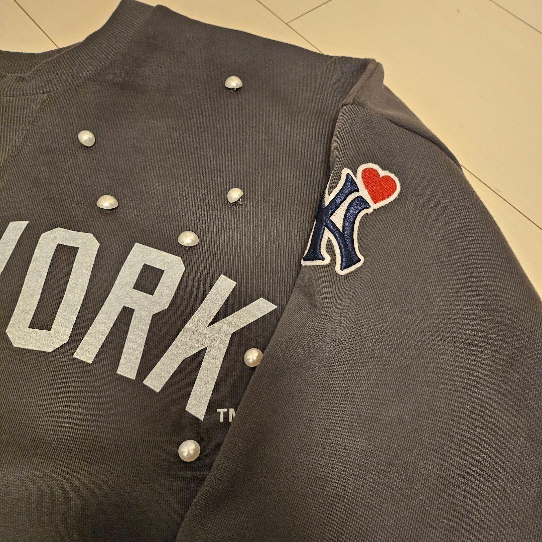 CADUNE パールスウェット チャコールグレー