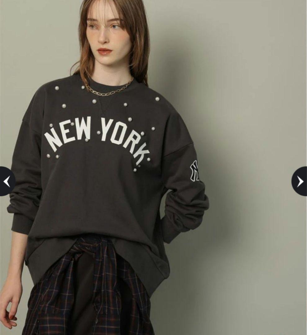 CADUNE パールスウェット チャコールグレー