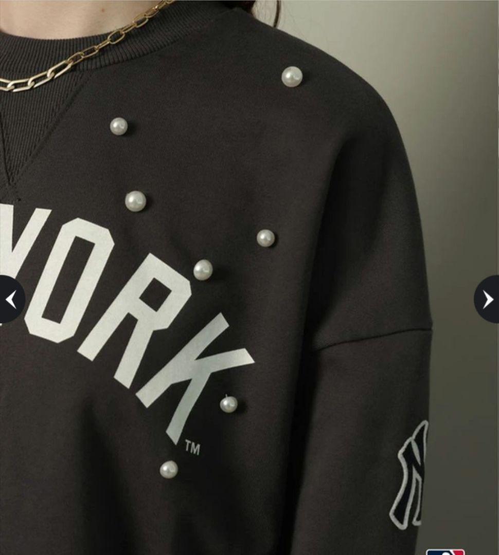 CADUNE パールスウェット チャコールグレー