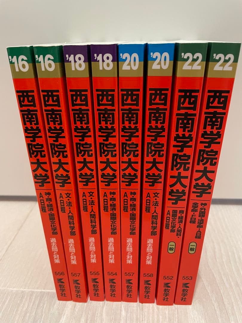 西南学院大学 過去問題集 2016-2022 8冊セット