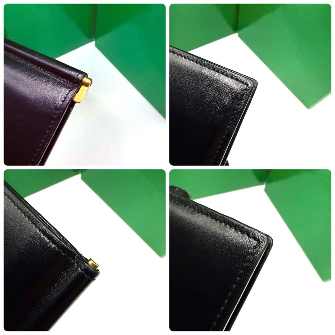 【未使用級✨】サンローラン マネークリップ カサンドラ ゴールド金具 レザー 黒