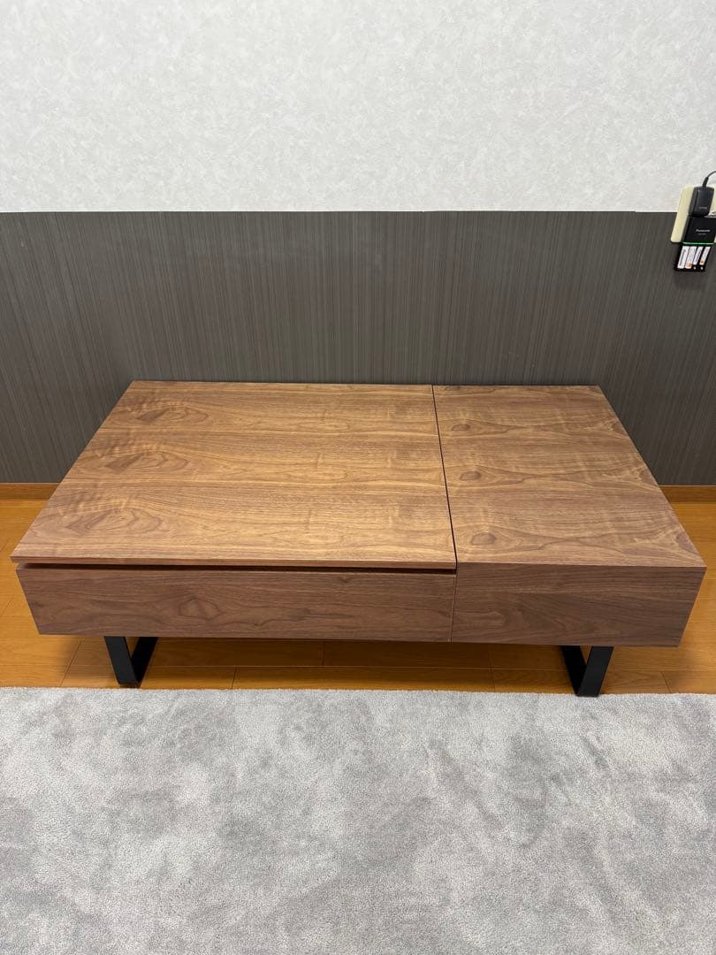 美品【LOWYA】センターテーブル　ローデスク　昇降式