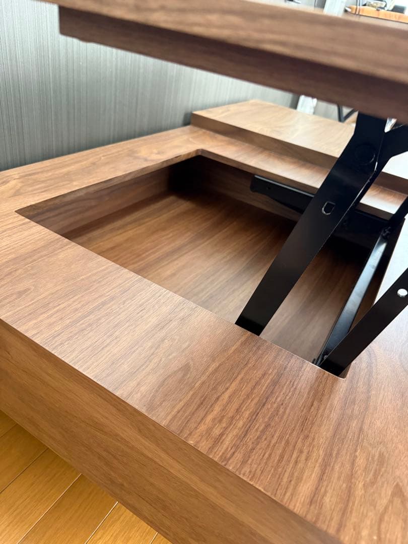 美品【LOWYA】センターテーブル　ローデスク　昇降式