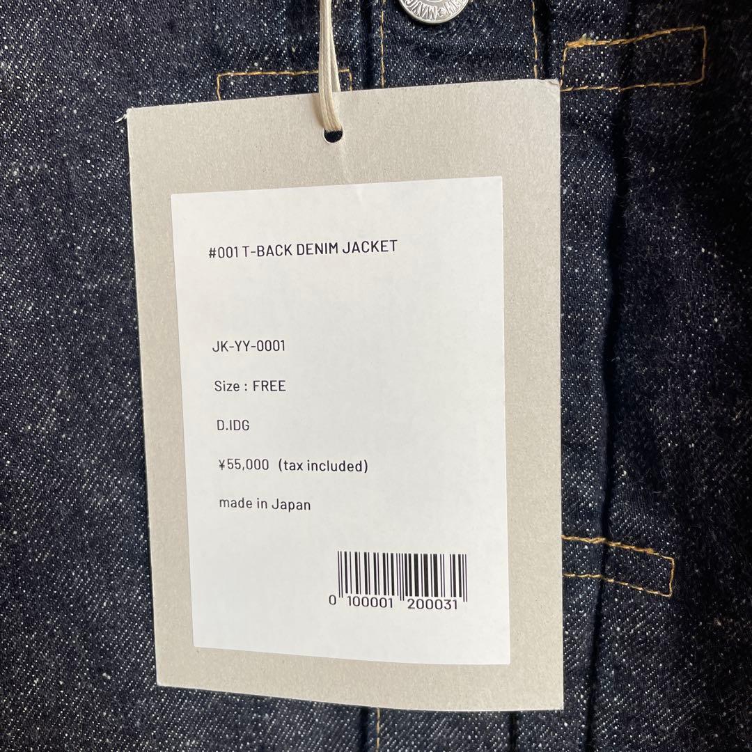 新品 New Manual #001 T-BACK DENIM JACKET