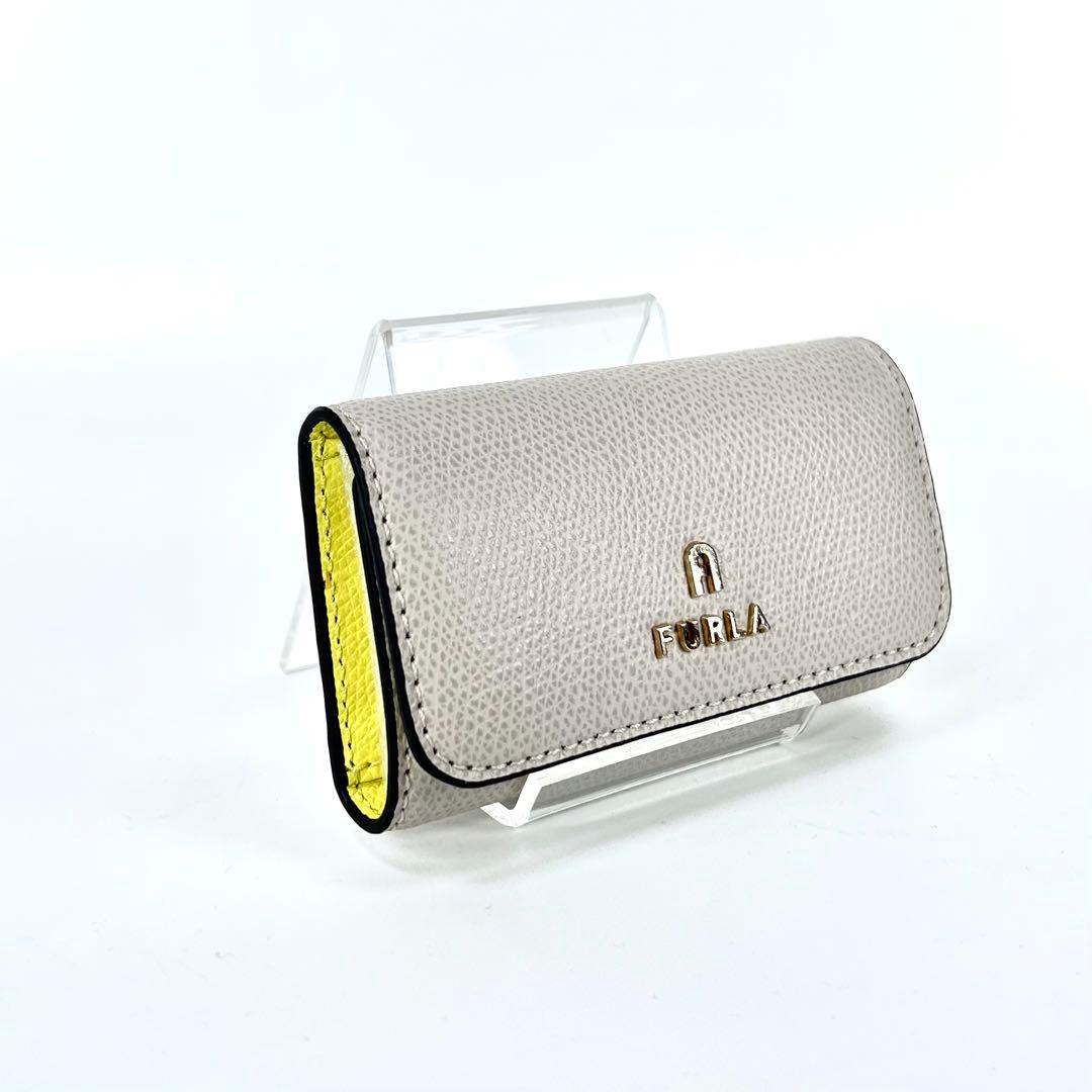 【新品 未使用】FURLA CAMELIA 4連キーケース ライトグレー
