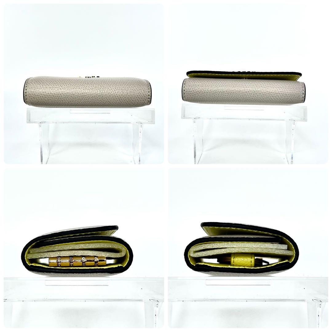 【新品 未使用】FURLA CAMELIA 4連キーケース ライトグレー