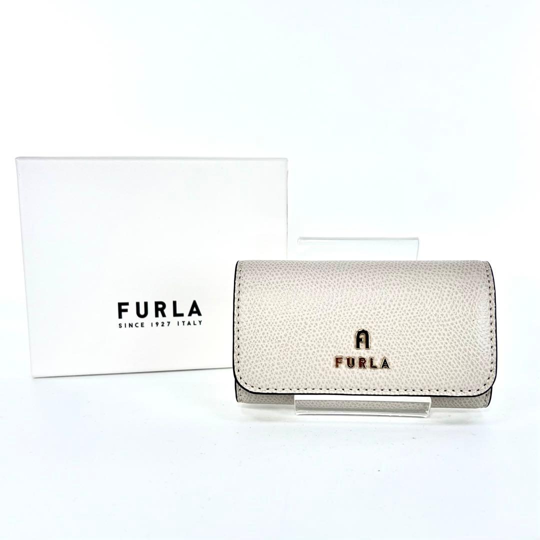 【新品 未使用】FURLA CAMELIA 4連キーケース ライトグレー
