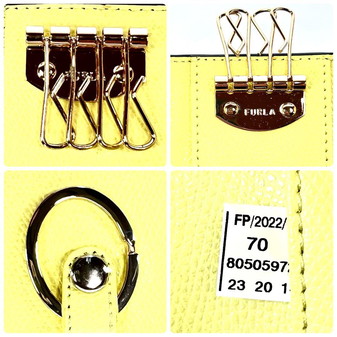 【新品 未使用】FURLA CAMELIA 4連キーケース ライトグレー