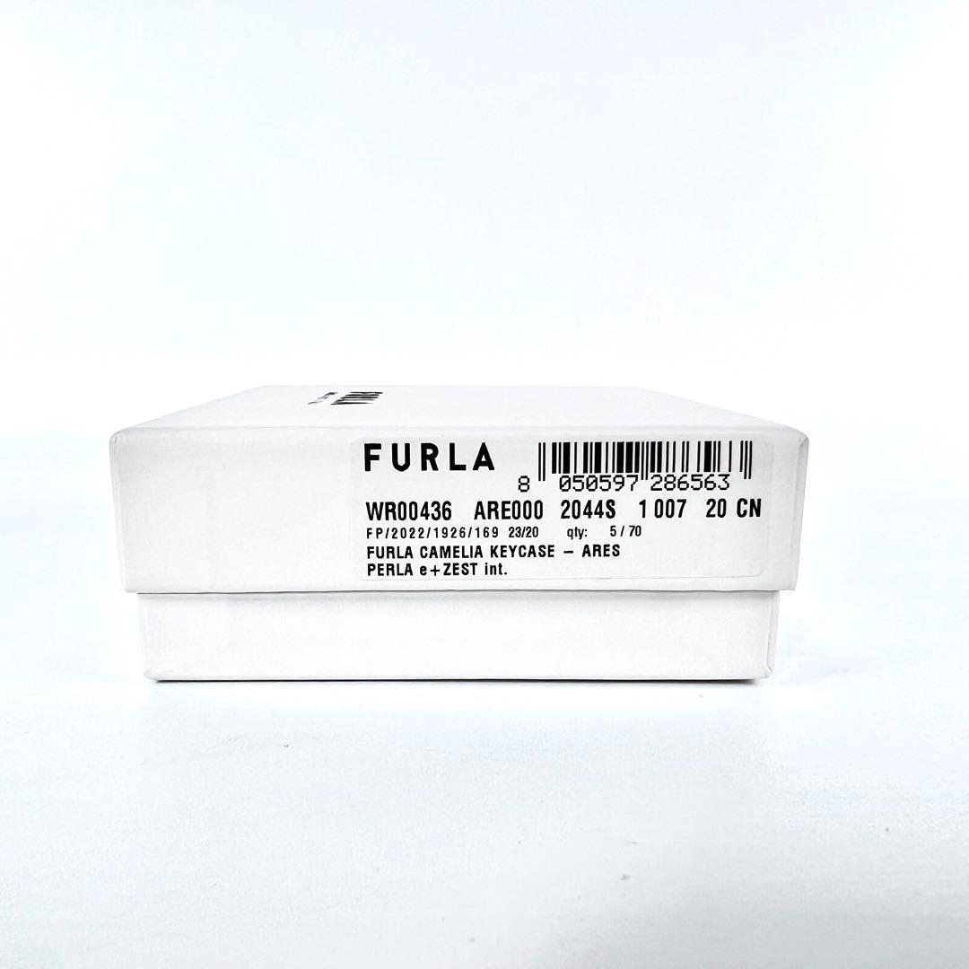 【新品 未使用】FURLA CAMELIA 4連キーケース ライトグレー