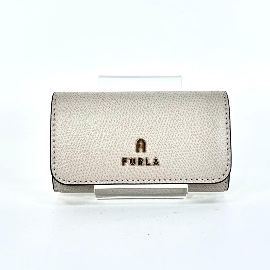 【新品 未使用】FURLA CAMELIA 4連キーケース ライトグレー