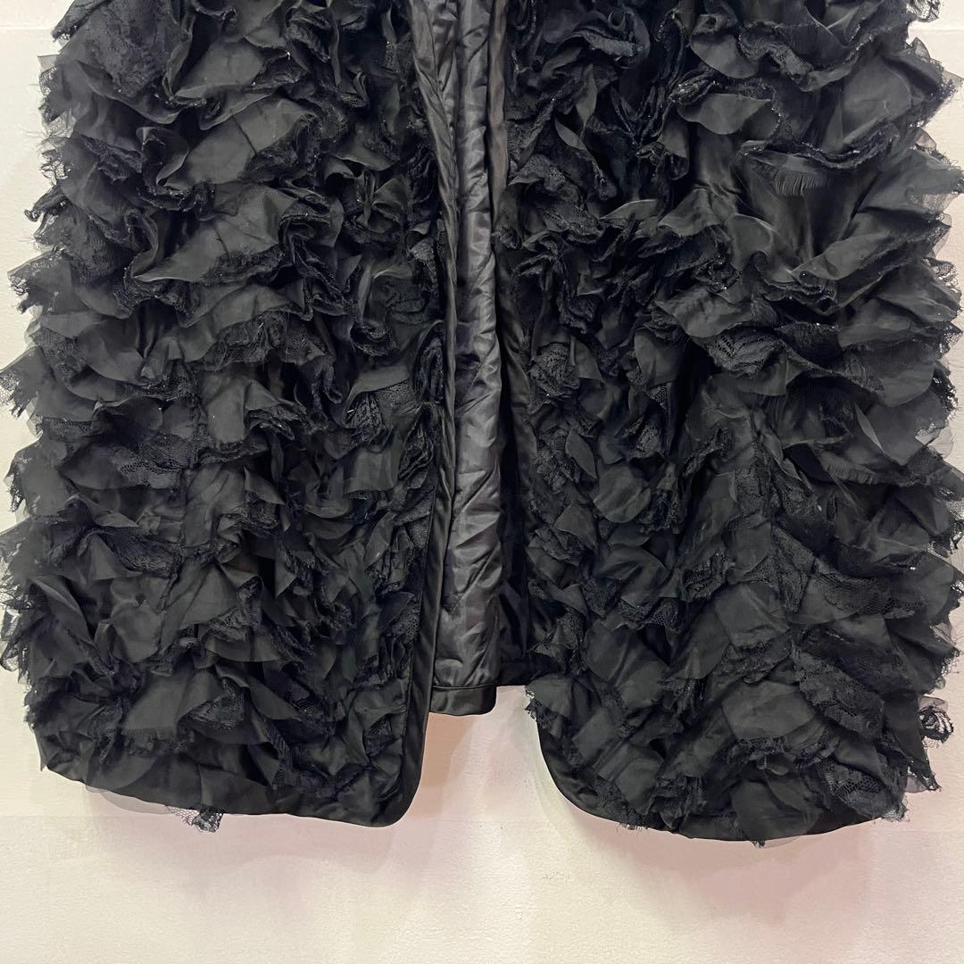 コムコム 18aw フリル キルティング ノースリーブ ジャケット サイズS