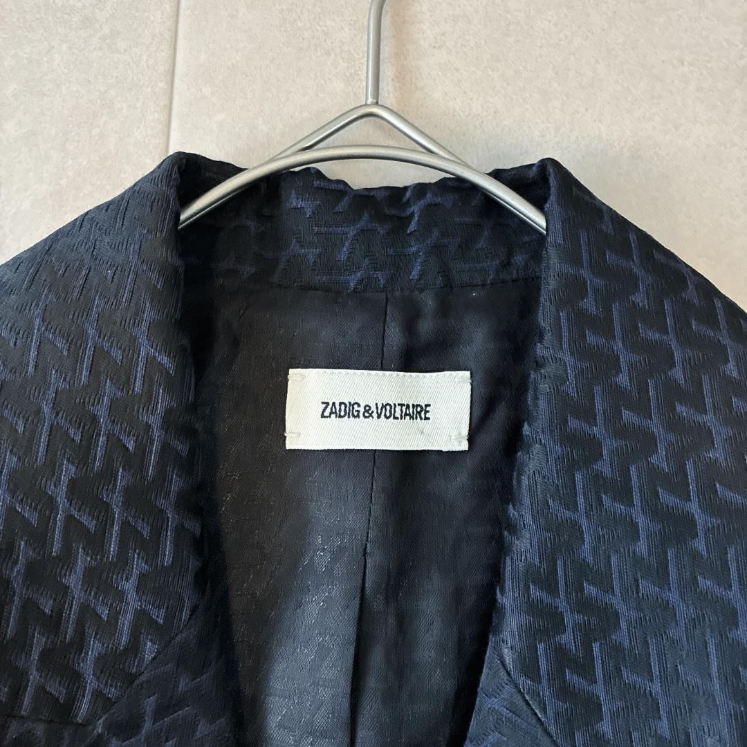 美品 ザディグエヴォルテール♡総柄 ジャガード ダブルブレスト ジャケット