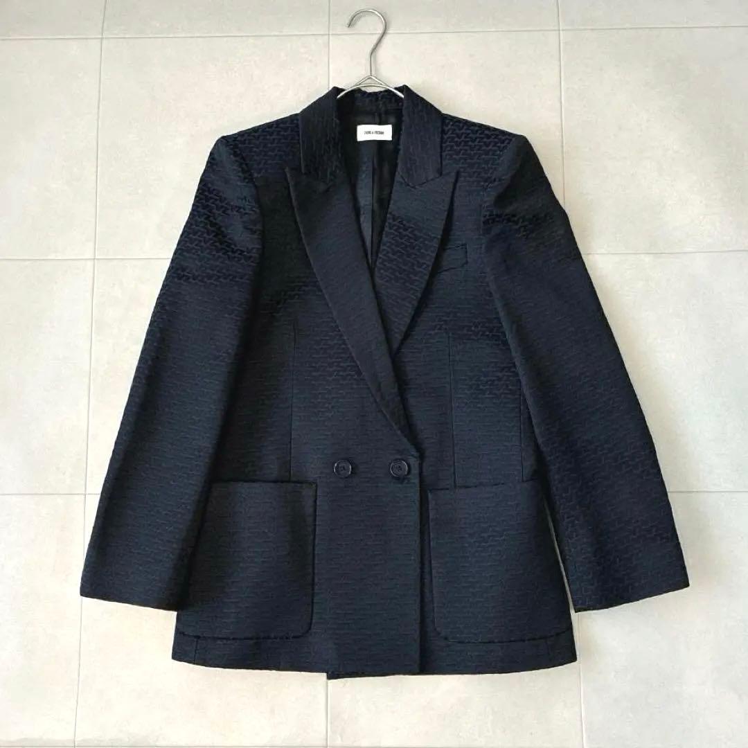 美品 ザディグエヴォルテール♡総柄 ジャガード ダブルブレスト ジャケット