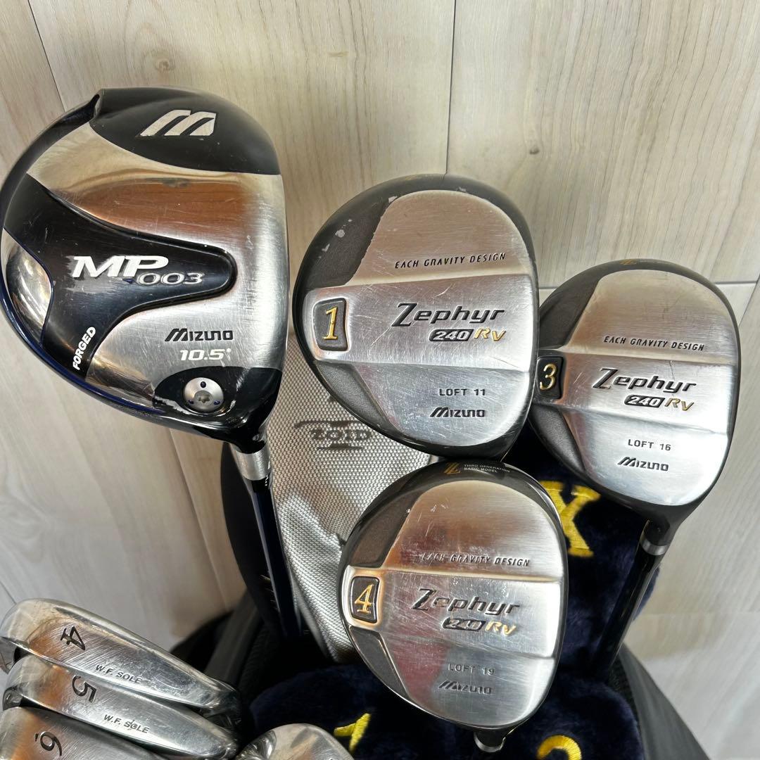 【メンズ右】ミズノ ゼファー　SR メンズゴルフセット　初心者　14本セット