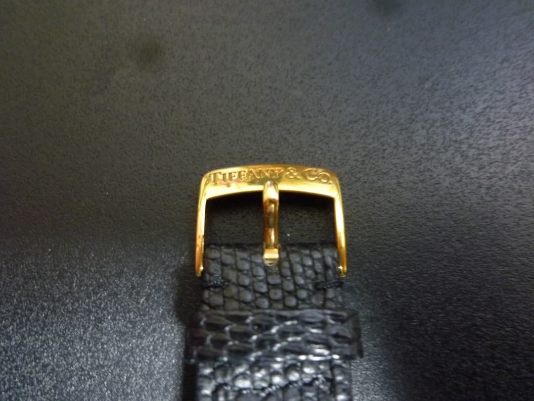 ティファニー　Tiffany 14K 時計　クォーツ　ホワイト文字盤