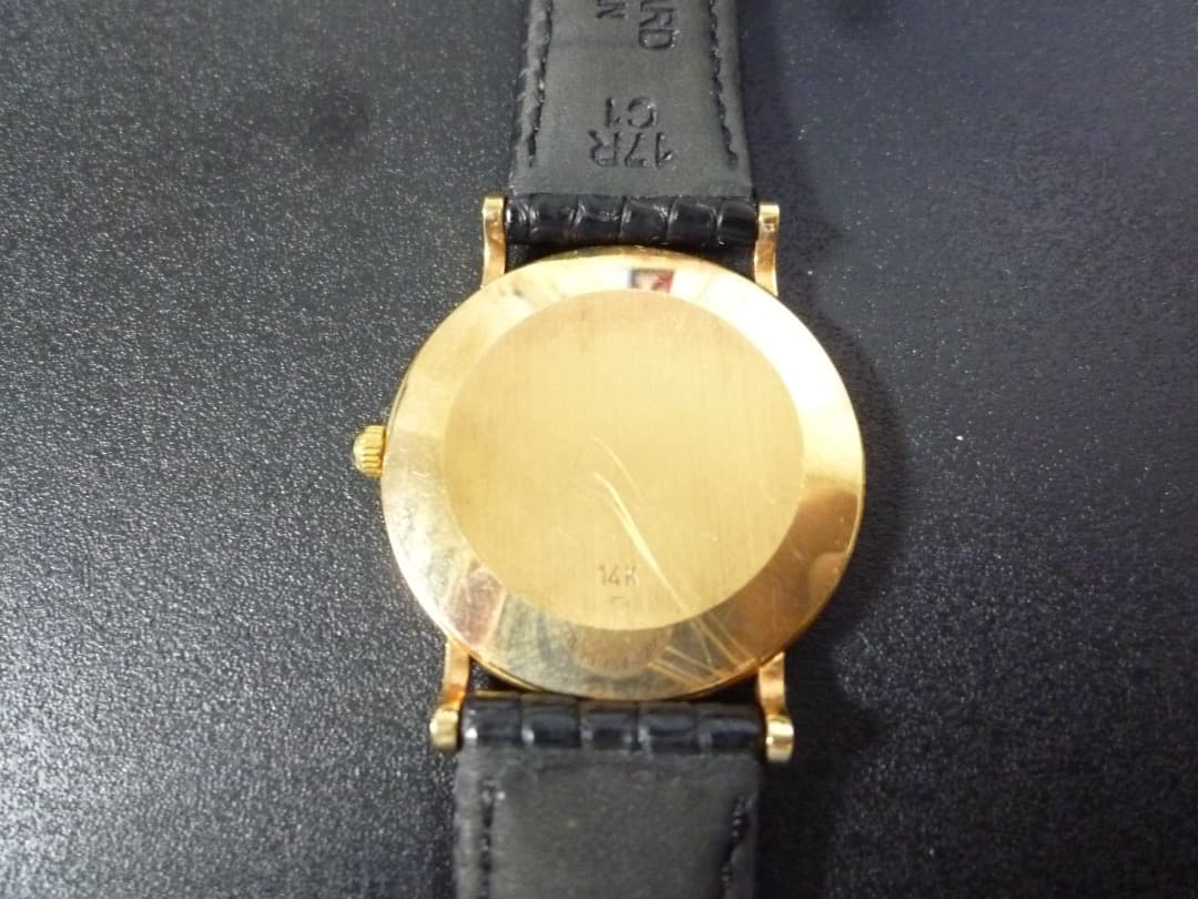 ティファニー　Tiffany 14K 時計　クォーツ　ホワイト文字盤