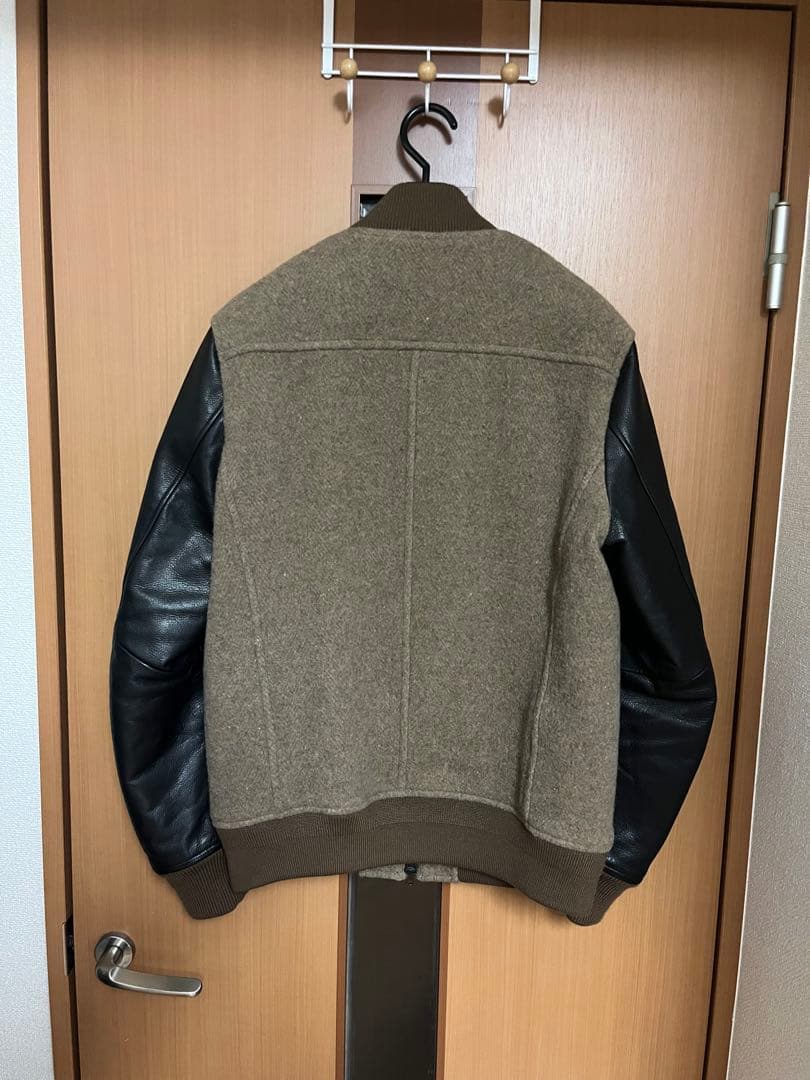 定番！美品◎ラウンジリザード メルトン×カウハイドスタジャン 3 茶×黒