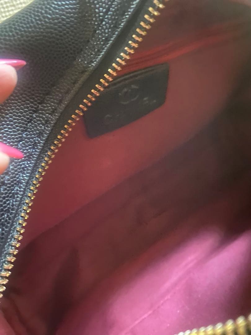 CHANEL ノベルティブラックキルティングボストン　ハンドバッグ