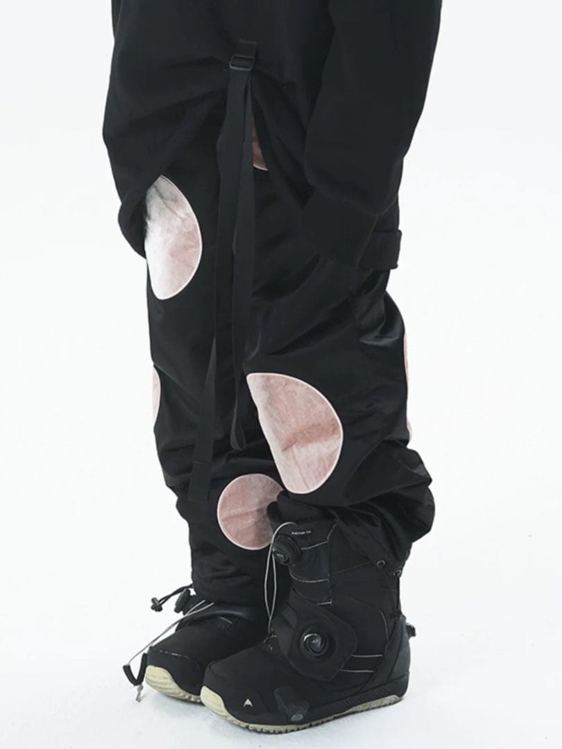 新品未使用 ベルベット調 ドット柄 スキーパンツ M 男女兼用 日常使用可