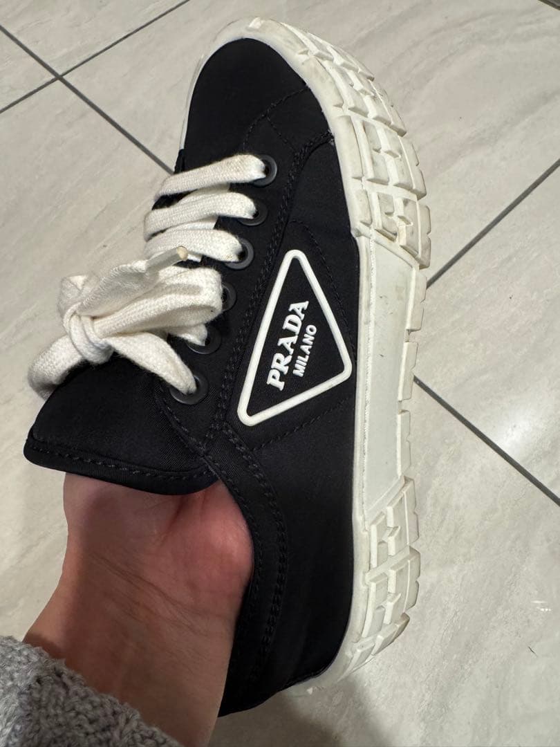 PRADA プラダダブルホイール ナイロンギャバジン スニーカー