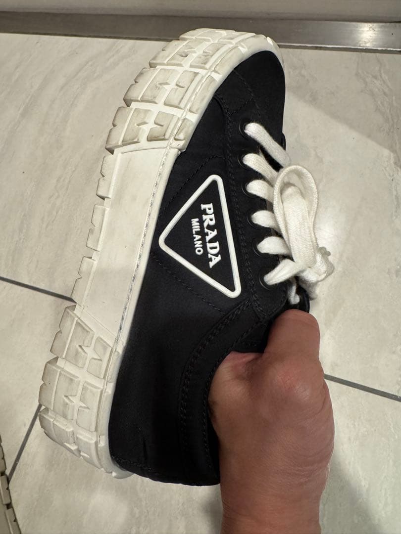 PRADA プラダダブルホイール ナイロンギャバジン スニーカー