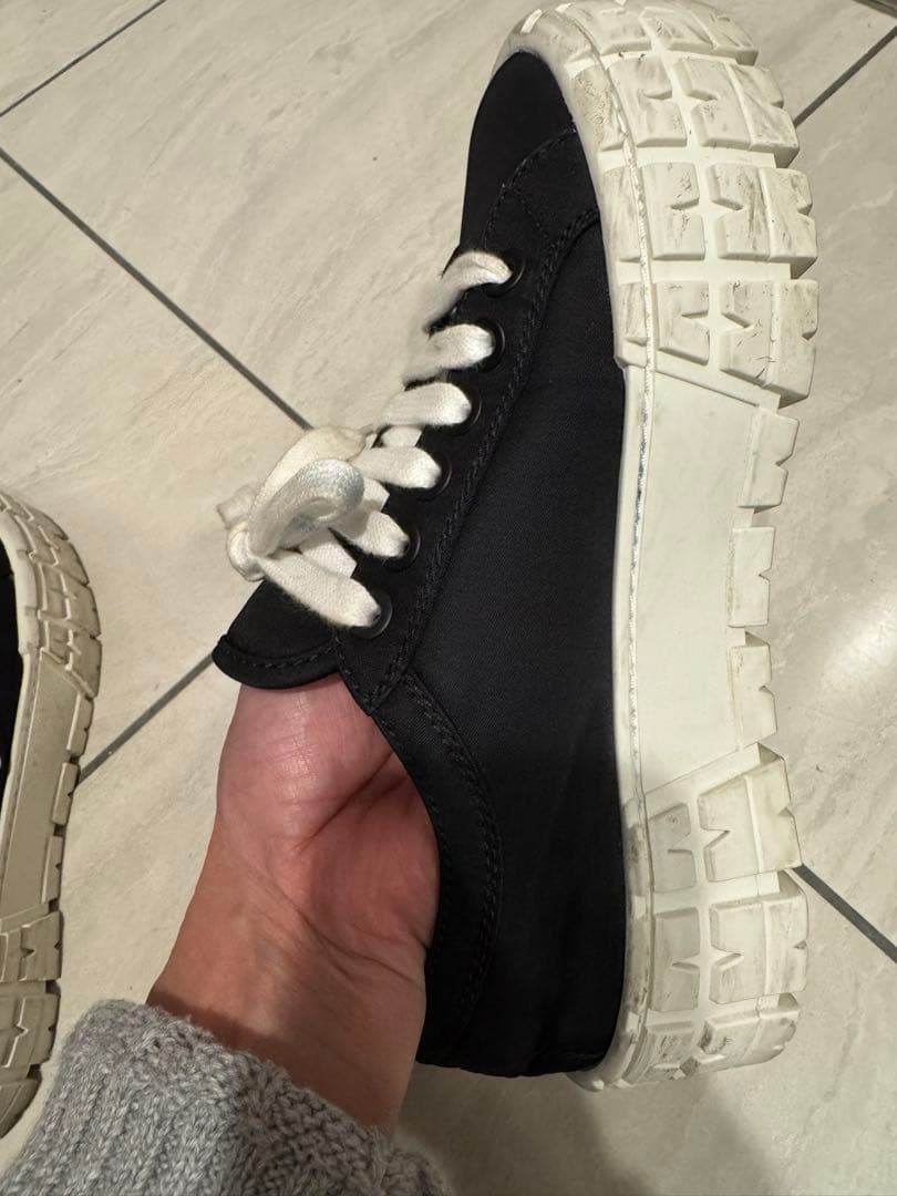 PRADA プラダダブルホイール ナイロンギャバジン スニーカー