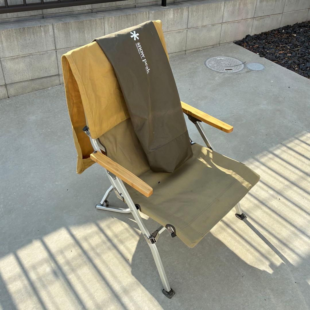 【訳あり】スノーピーク/ peakローチェア30&難燃シートカバーセット