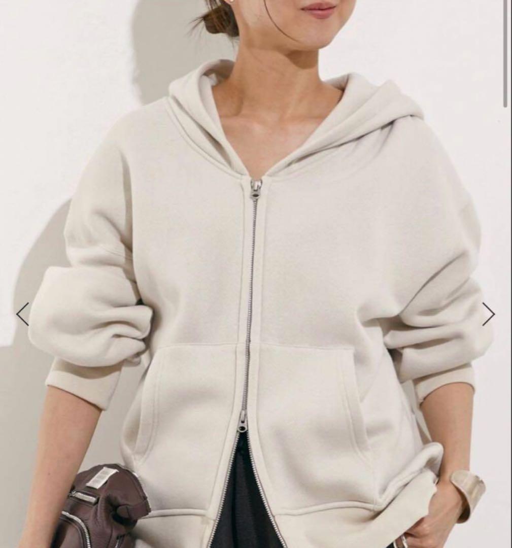 アメリカーナ　WIDE FULLZIP HOODIE ナチュラル