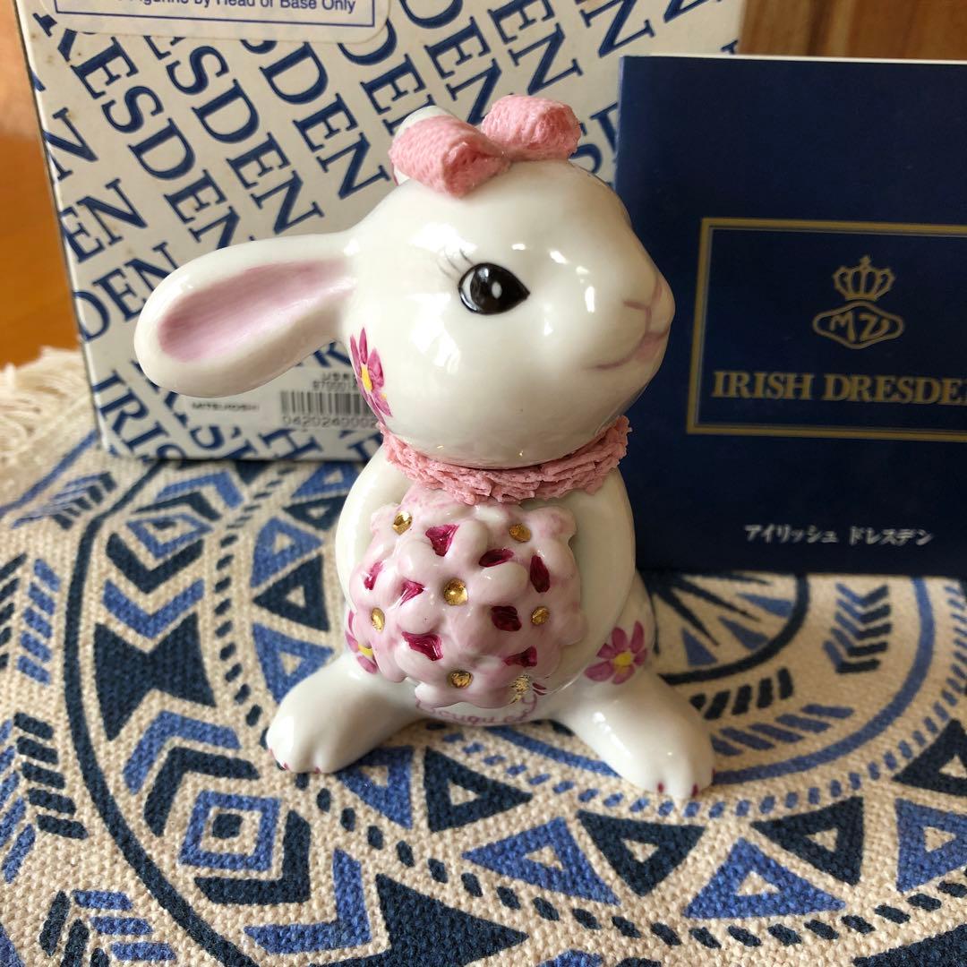 アイリッシュ　ドレスデン　干支　ウサギ