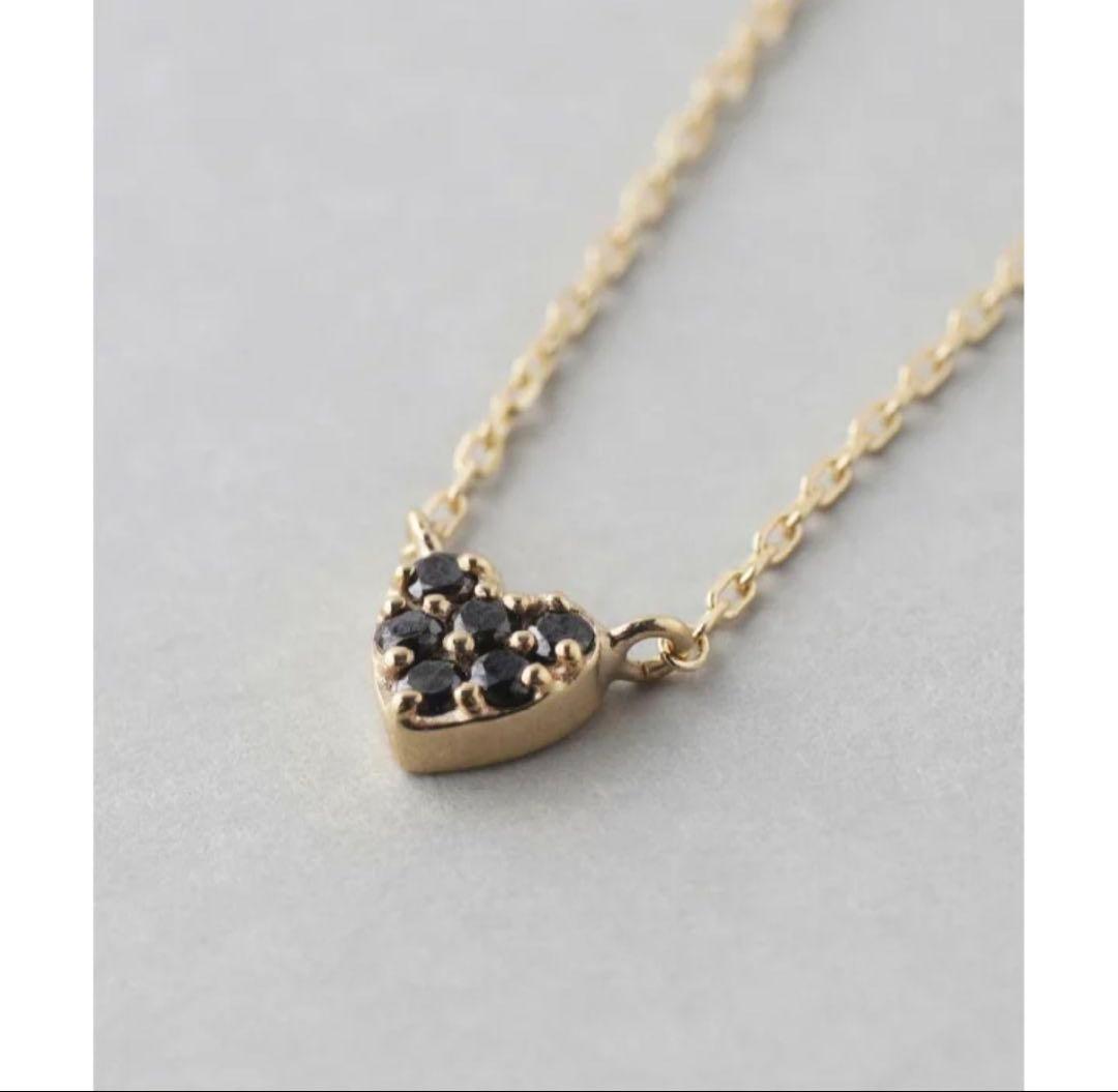 新品未使用　シエナロゼ　ブラックダイヤハートネックレス