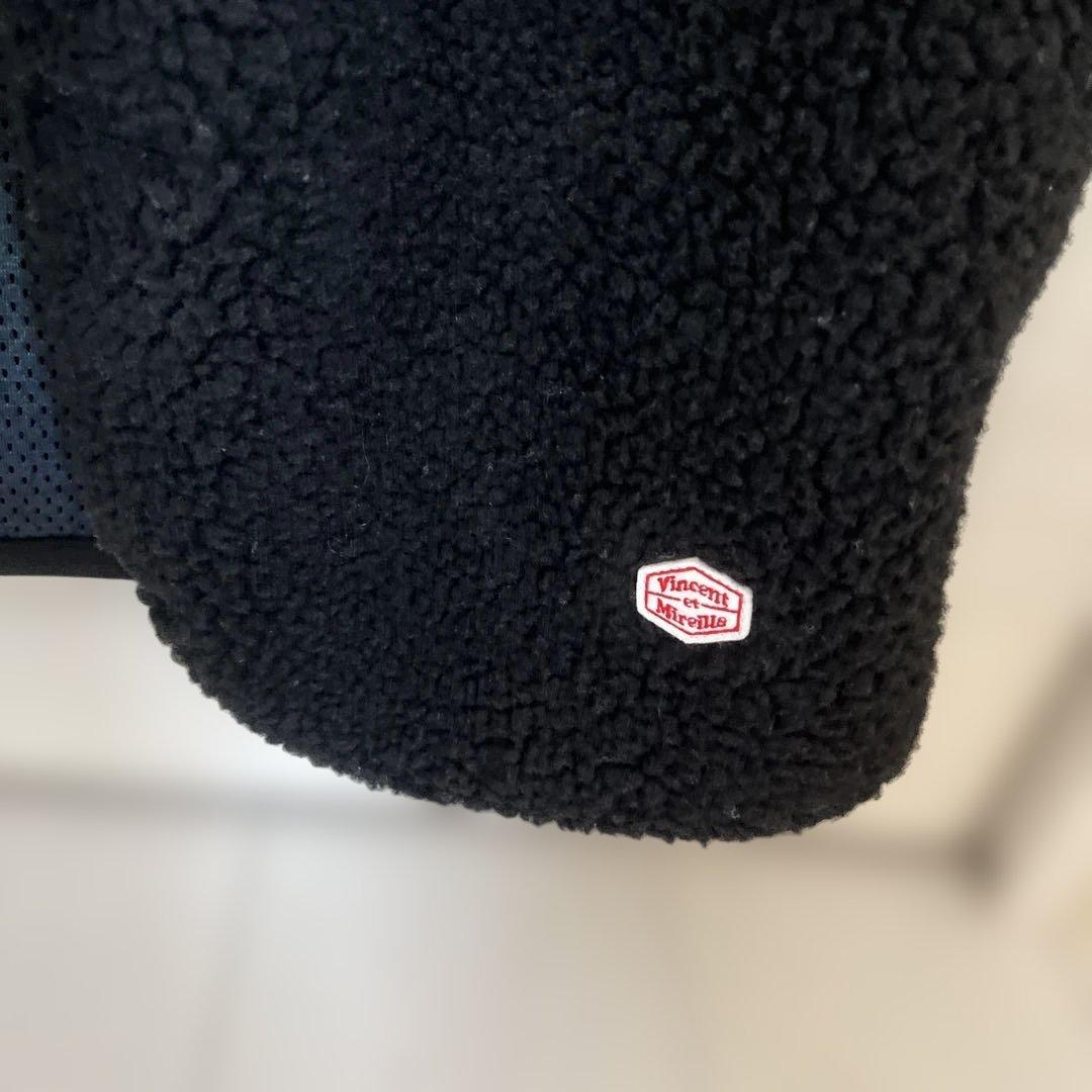 Vincent Mireie ノーカラーボアベスト