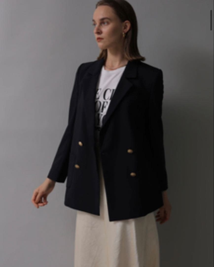 CADUNE ライトテーラードジャケット紺 36