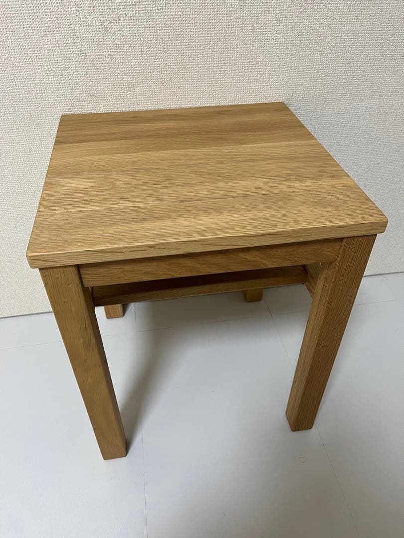 無印良品　木製サイドテーブルベンチ／板座／オーク材