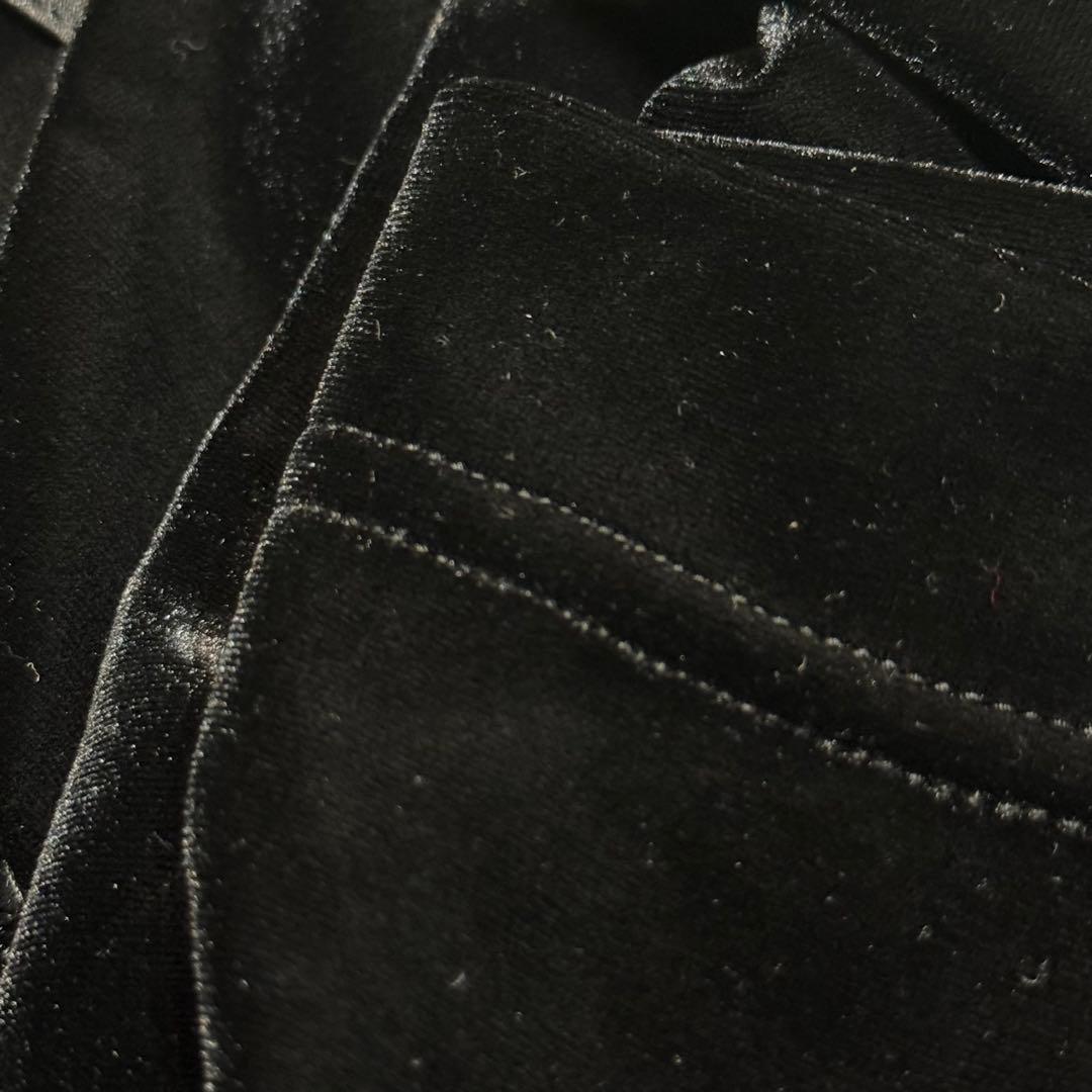 【美品】タダシショウジ　ベロア　カシュクール　ロング　ワンピース　ブラック