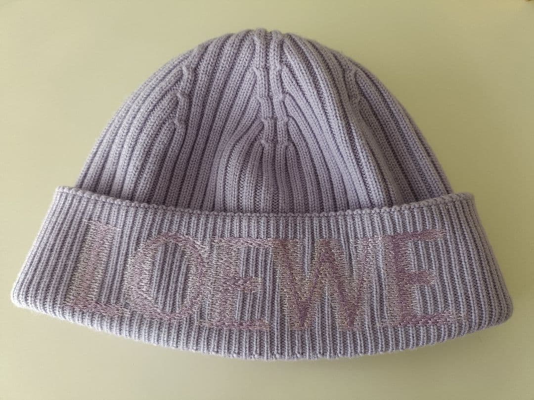 ロエベ　LOEWE ラベンダー ニット帽