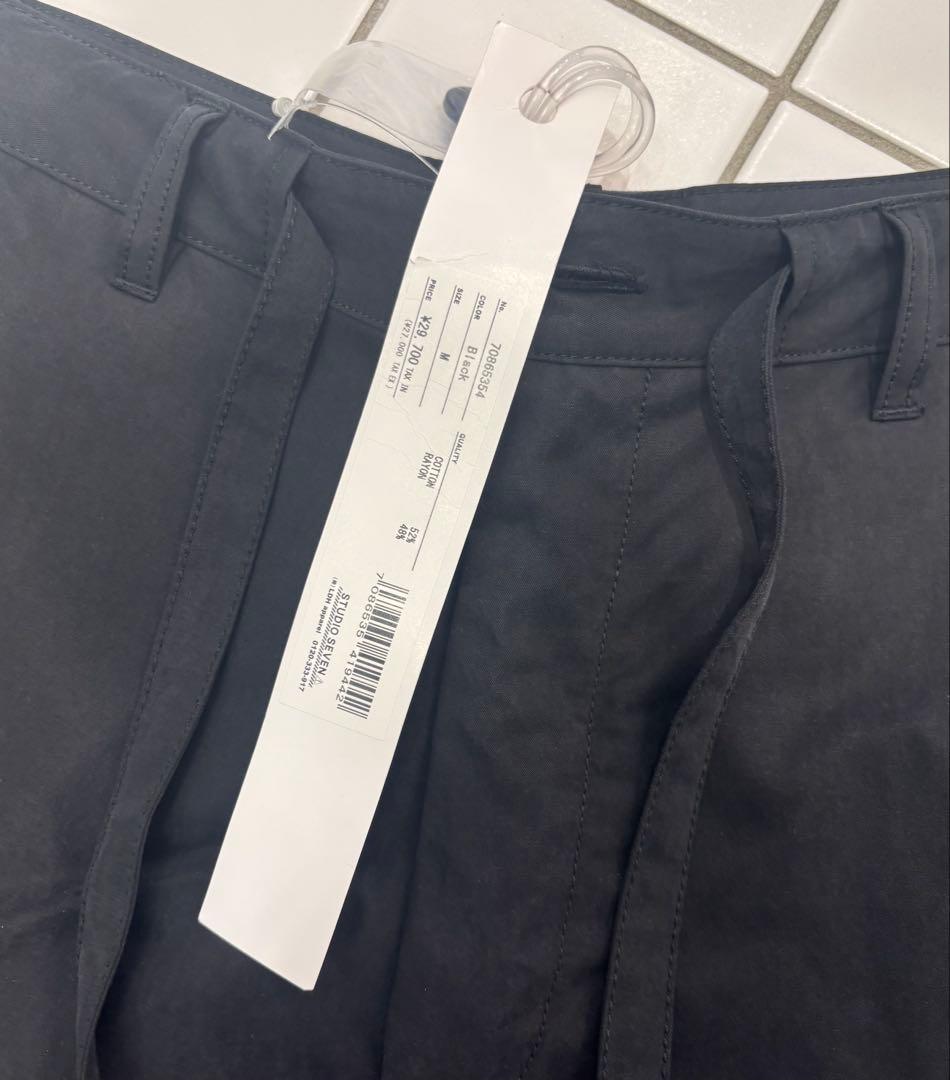 【年末特別価格】STUDIO SEVEN ブラックカーゴパンツ