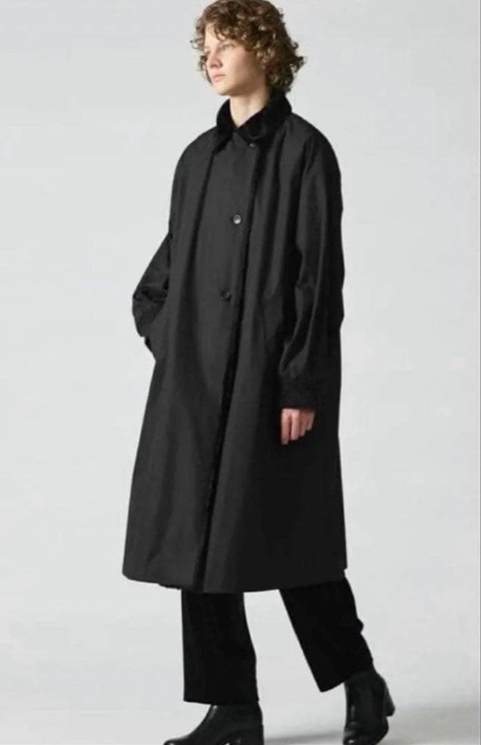 美品mizuiroind バックボアコート　ミズイロインド　黒