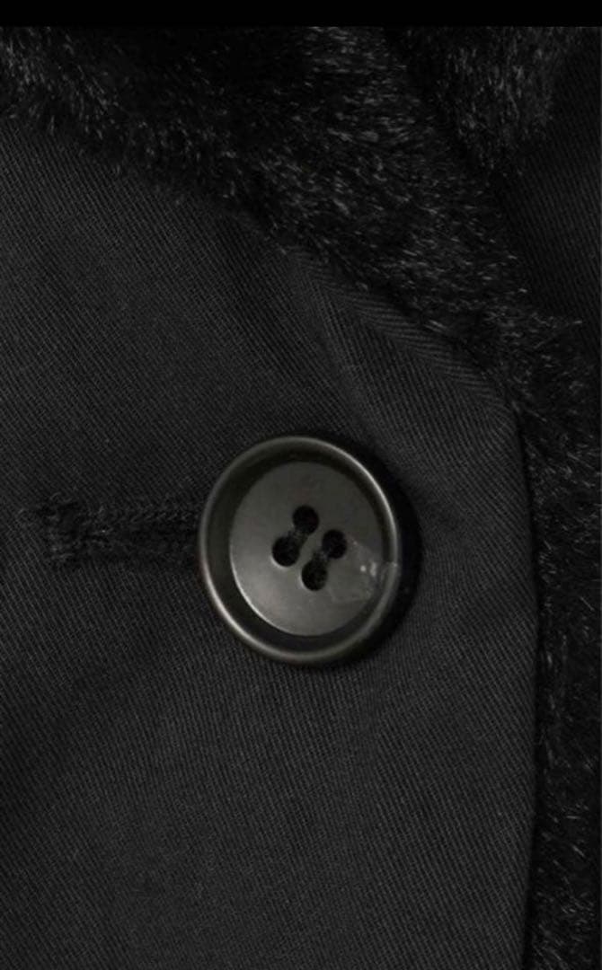 美品mizuiroind バックボアコート　ミズイロインド　黒