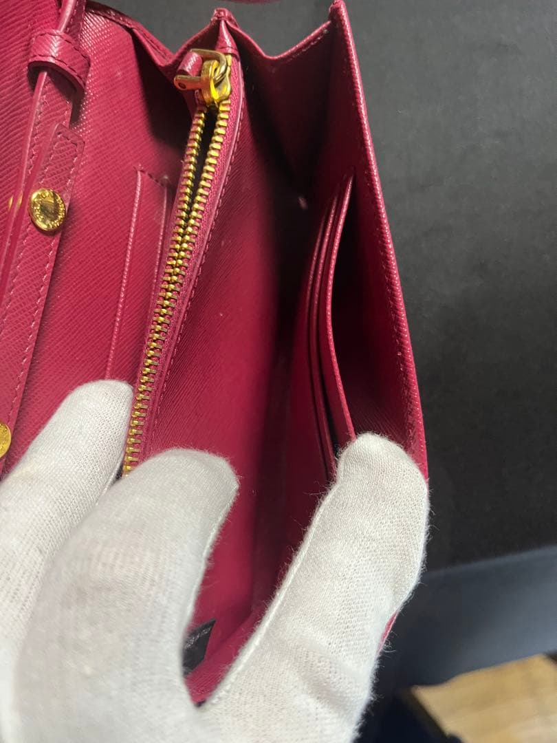 プラダ Prada 1M1437 ショルダーウォレット レザー ピンク